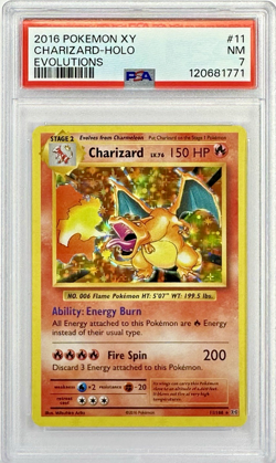 PSA 7 Evolutions Charizard #11 Holo - 2016 Pokemon XY 11/108 - Image 1
