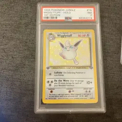 Wigglytuff 1st Ed PSA 7 Holo Jungle 16/64 Pokemon 1999 - Image 1