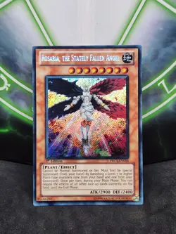 Yugioh Rosaria, the Stately Fallen Angel PRC1-EN016 Secret Rare 1st Ed NM Euro - Image 1