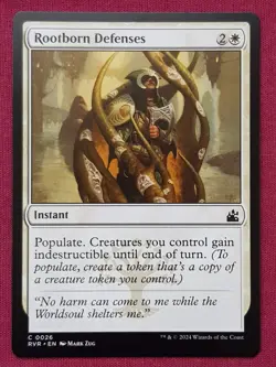 Magic The Gathering RAVNICA REMASTERED ROOTBORN DEFENSES white card MTG - Image 1