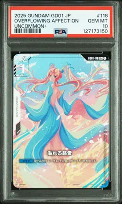 Gundam Card Game Overflowing Affection PSA10 U+ Parallel GD01-118 Japan - Image 1