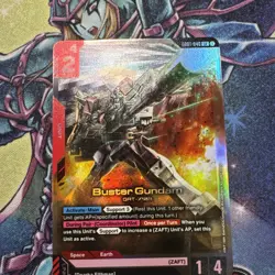 GUNDAM TCG CARD GAME BUSTER GUNDAM GD01-046 LR HOLO FOIL ENGLISH NEWTYPE RISING - Image 1