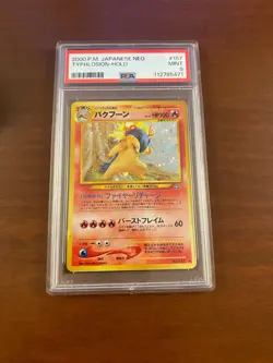 Pokemon Card JAPANESE Neo Genesis Typhlosion Holo No. 157 PSA 9 - Image 1