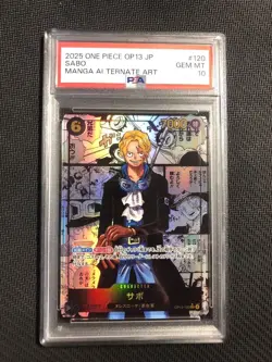 PSA 10 Sabo OP13-120 Manga Alt Art Carrying on His Will ONE PIECE Card Japanese - Image 2