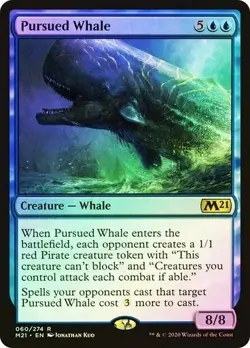 Pursued Whale FOIL - 060/274 - Rare - Core Set 2021 M21 MTG - Image 1