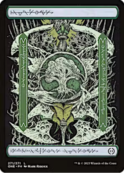 Forest 271 Phyrexianized Full Art Phyrexia: All Will Be One MTG Basic Land - Image 1