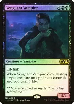 MTG Vengeant Vampire Foil Gift Box Promo Core Set 2019 NM - Image 1