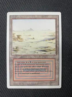 MTG Magic the Gathering REVISED BADLANDS NM Front LP Back - Image 1