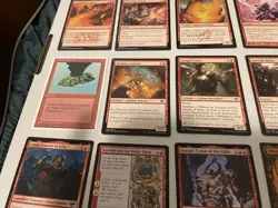 Red MTG Cards Lot Rare Uncommon Land Foil + Commons Magic The Gathering Cards - Image 4