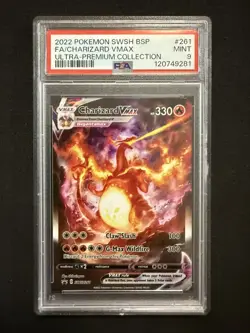 PSA 9 SWSH BLACK STAR PROMO 261 CHARIZARD VMAX UPC 2022 POKEMON - Image 1