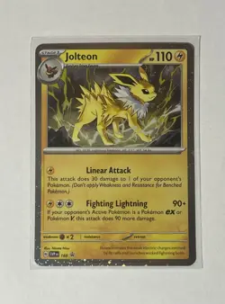 Pokemon Flareon 167, Vaporeon 168, Jolteon 169, SVP Prismatic Evolutions Promo - Image 5