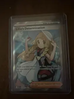 Lillie's Determination 169/132 Secret Rare Pokemon Mega Evolution Full Art NM/M - Image 1