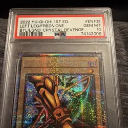 2022 Yugioh BLCR-EN103 Left Leg of the Forbidden One Starlight Rare 1st PSA 10 - Image 2