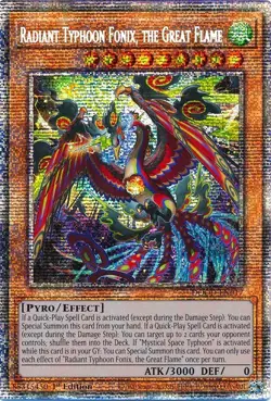 Yugioh DOOD-EN017 Radiant Typhoon Fonix, the Great Flame Starlight Rare 1st MINT - Image 1