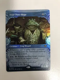 Dour Port-Mage Foil Showcase MTG Magic the Gathering Card NM Near Mint BLB - Image 1