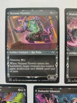 MTG Showcase 5 Card Ninja Lot Black Neon Dynasty - Image 2