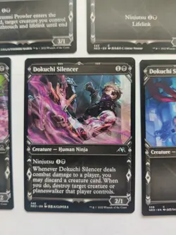 MTG Showcase 5 Card Ninja Lot Black Neon Dynasty - Image 5