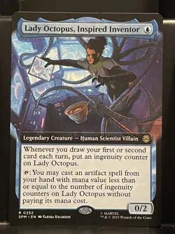 Lady Octopus, Inspired Inventor #252 EXTENDED NM/M MTG Spiderman Magic Card Blue - Image 1