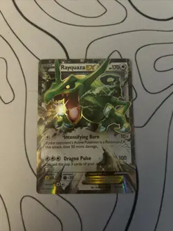 Rayquaza EX ULTRA RARE 75/108 XY Roaring Skies Pokemon card TCGHOLO - Image 1