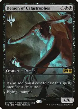 2x Demon of Catastrophes - Foil Promo Core Set 2019 MP MTG - Image 1