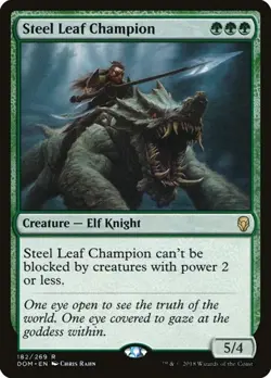 2x Steel Leaf Champion Dominaria LP MTG - Image 1