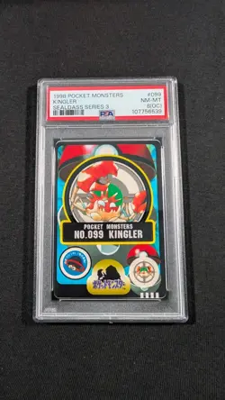 Pokemon Pocket Monsters Kingler No. 099 PSA 8 (OC) NM-MT Sealdass Series 3 - Image 1