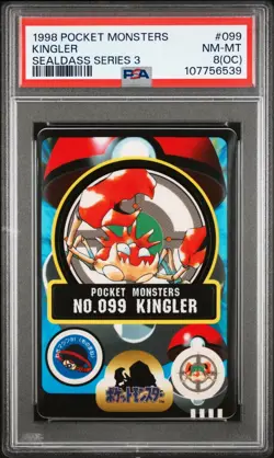 Pokemon Pocket Monsters Kingler No. 099 PSA 8 (OC) NM-MT Sealdass Series 3 - Image 3