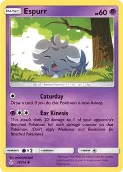 2x Espurr (#79/214) - Reverse Holofoil SM - Unbroken Bonds LP Pokemon - Image 1