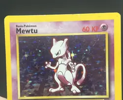 Pokemon TCG Base Set 1st Edition German Mewtwo (Mewtu) #10 Holo - Image 3