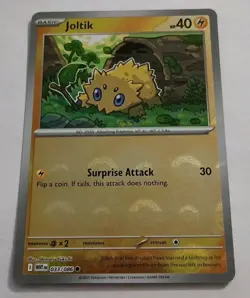 Pokemon Joltik 033/086 (Pokeball Pattern) Reverse Holo White Flare English - Image 1