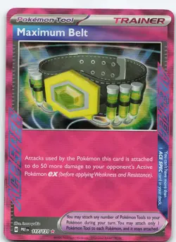 Maximum Belt 117/131 ACE SPEC Rare Holo SV: Prismatic Evolutions NM Pokemon - Image 1