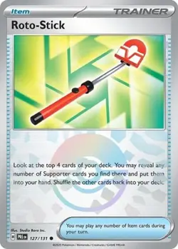 2x Roto-Stick (Poke Ball Pattern, #127/131) SV - Prismatic Evolutions LP Pokemon - Image 1