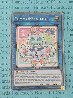 JUSH-EN022 Yummy Snatchy Starlight Rare Yu-Gi-Oh Card 1st Edition New - Image 1