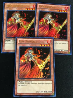YUGIOH FIRE PRINCESS LCYW-EN161 1ST ULTRA X3 - Image 1