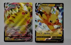Pikachu V SWSH285 & Pikachu VMAX SWSH286 - Pokemon TCG Promo Cards - NM - Image 1