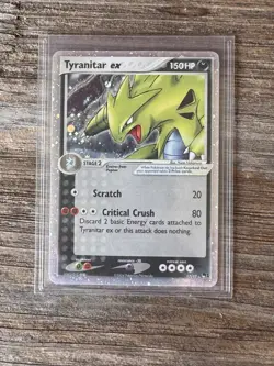 Pokemon Card Tyranitar ex 17/17 POP Series 1 Promos HOLO SWIRL RARE - Image 1