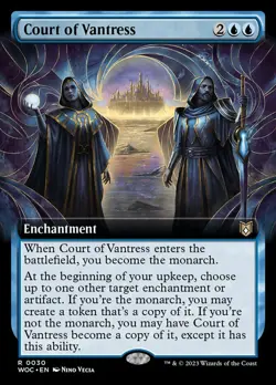[1x] Court of Vantress - Extended Art Near Mint, English Wilds of Eldraine Comm - Image 1