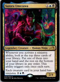 Magic the Gathering HP Satoru Umezawa Kamigawa: Neon Dynasty MTG Free Shipping - Image 1
