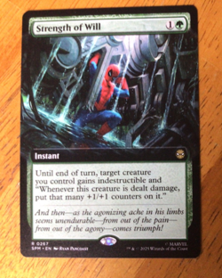 Strength Of Will Spiderman Foil MTG Magic NM - Image 1