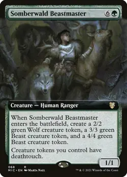 2x Somberwald Beastmaster - Extended Art MIC NM MTG - Image 1