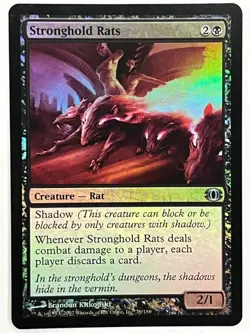 MTG Foil 1X Stronghold Rats X1 Future Sight Magic - Slight Play - Image 1