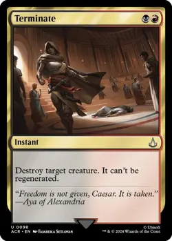 NM Foil Terminate, MTG, Assassin's Creed, Magic the Gathering, 98 - Image 1
