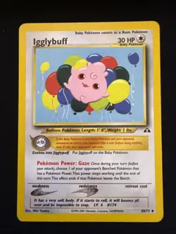 Igglybuff 40/75 Neo Discovery Unlimited Edition Regular - 1995 Pokemon - Image 1