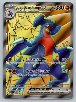 Cynthia's Garchomp ex SVP 204 Pokemon Promo NM-Mint Scarlet & Violet Black Star - Image 1