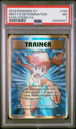 2016 Pokemon Xy Evolutions Misty's Determination #108 Evolutions-Fa PSA 7 - Image 1