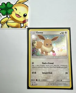 Pokemon 2019 Eevee Holo Sun & Moon Black Star Promo #SM184 - Image 1