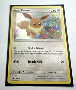 Pokemon 2019 Eevee Holo Sun & Moon Black Star Promo #SM184 - Image 2