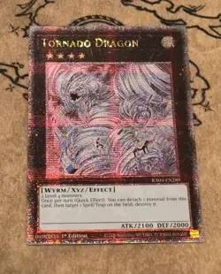 Yugioh Tornado Dragon RA04-EN289 1st Edition Quarter Century Secret Rare NM - Image 1