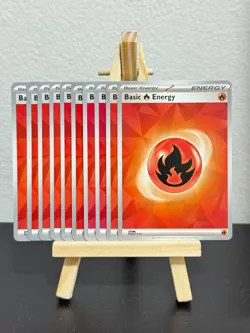 🔥 10x Fire Basic Energy Card - Pokemon TCG Cards Red NM/M Various Designs - Image 1