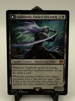 Final Fantasy MTG Magic The Gathering Sephiroth, Fabled SOLDIER Non-Foil Rare - Image 1